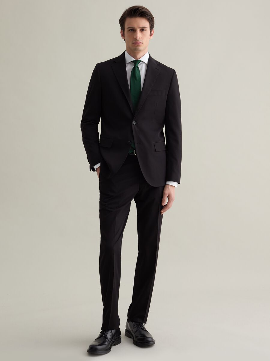 Solid colour tie in silk_3
