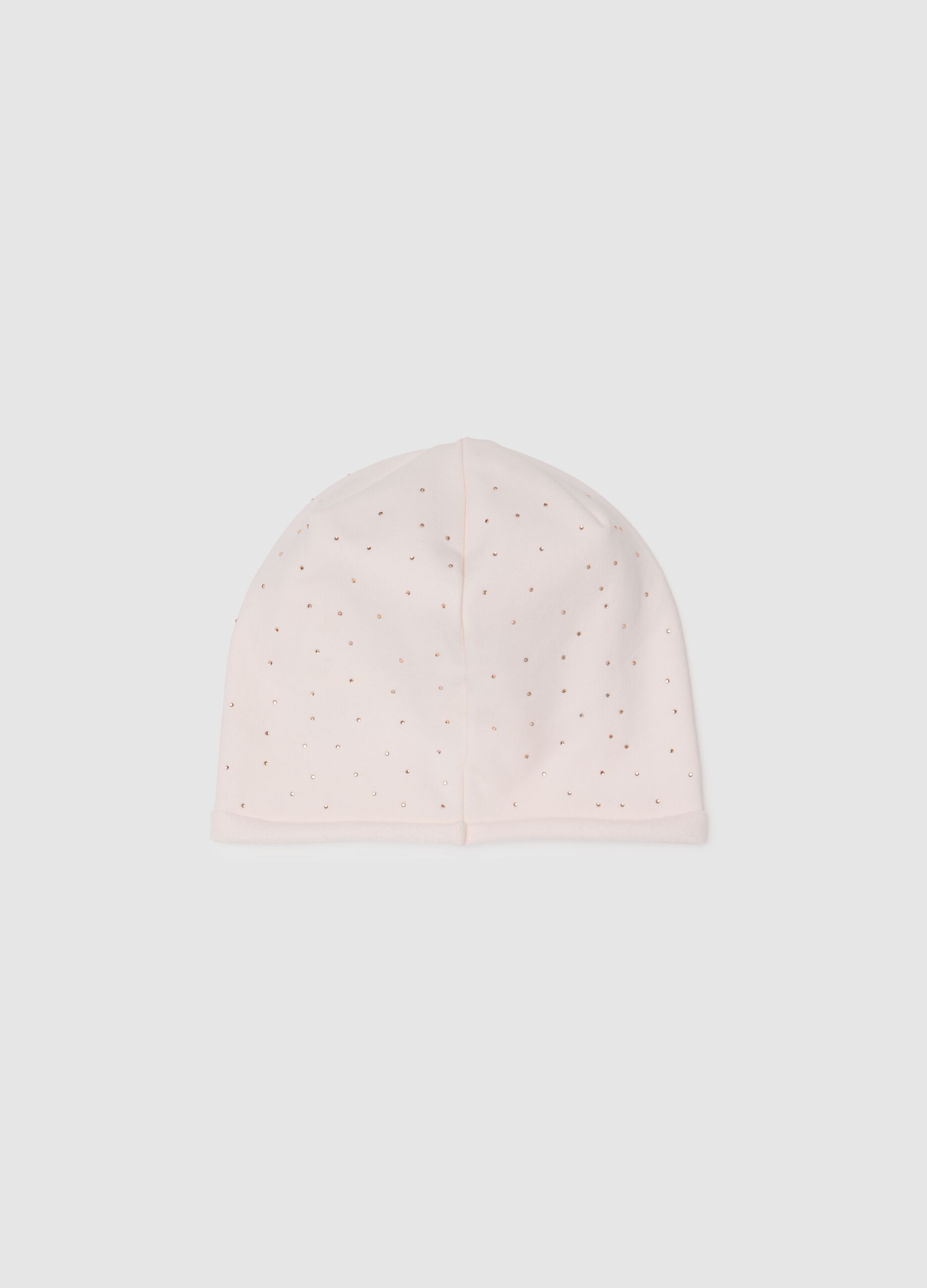 Girl's Pink Stretch Cotton Hat
