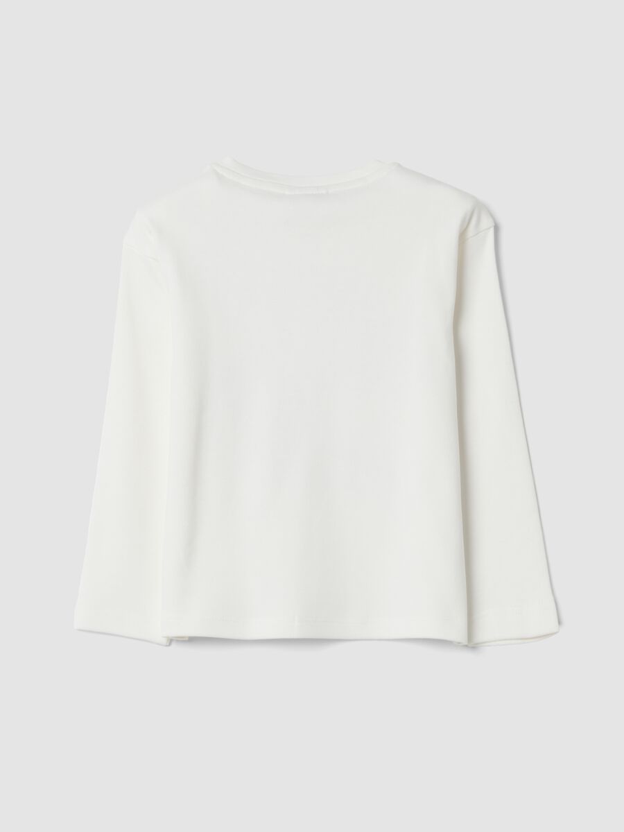 T-shirt bianca in puro cotone con stampa Marvel Spider-Man_1