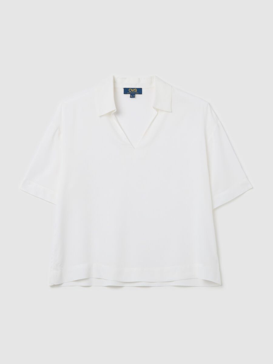Viscose blouse with polo neck_4