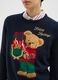 Blue Christmas Crew Neck Jumper Regular Fit_3