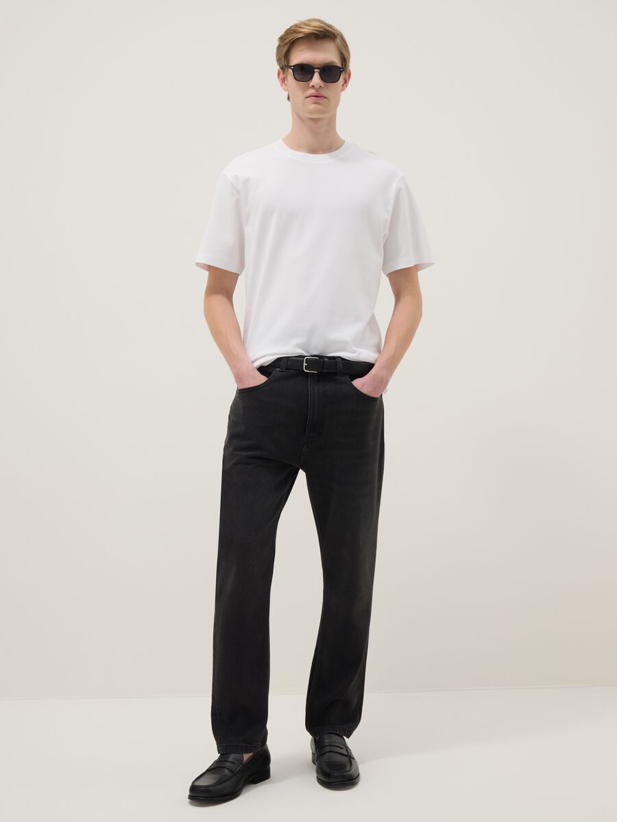 T-shirt The Iconic Tee bianca in puro cotone relaxed fit_2