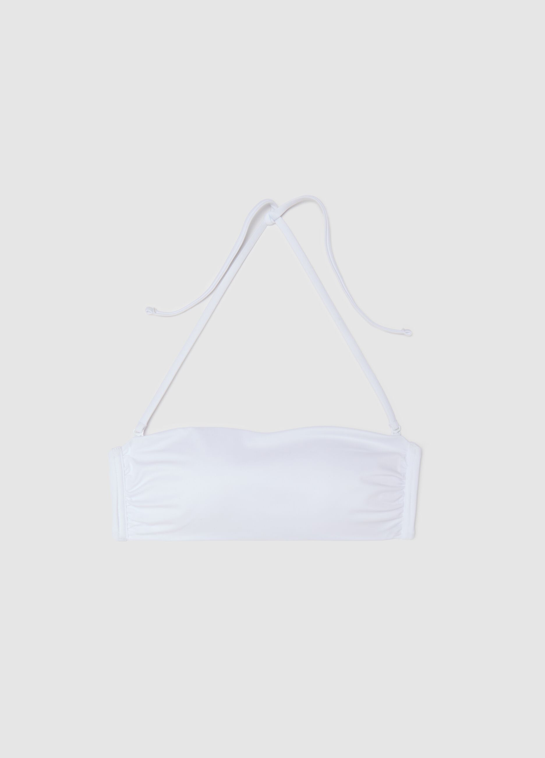 White bandeau bikini top