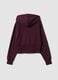 Felpa viola in misto cotone con cappuccio fitted_2