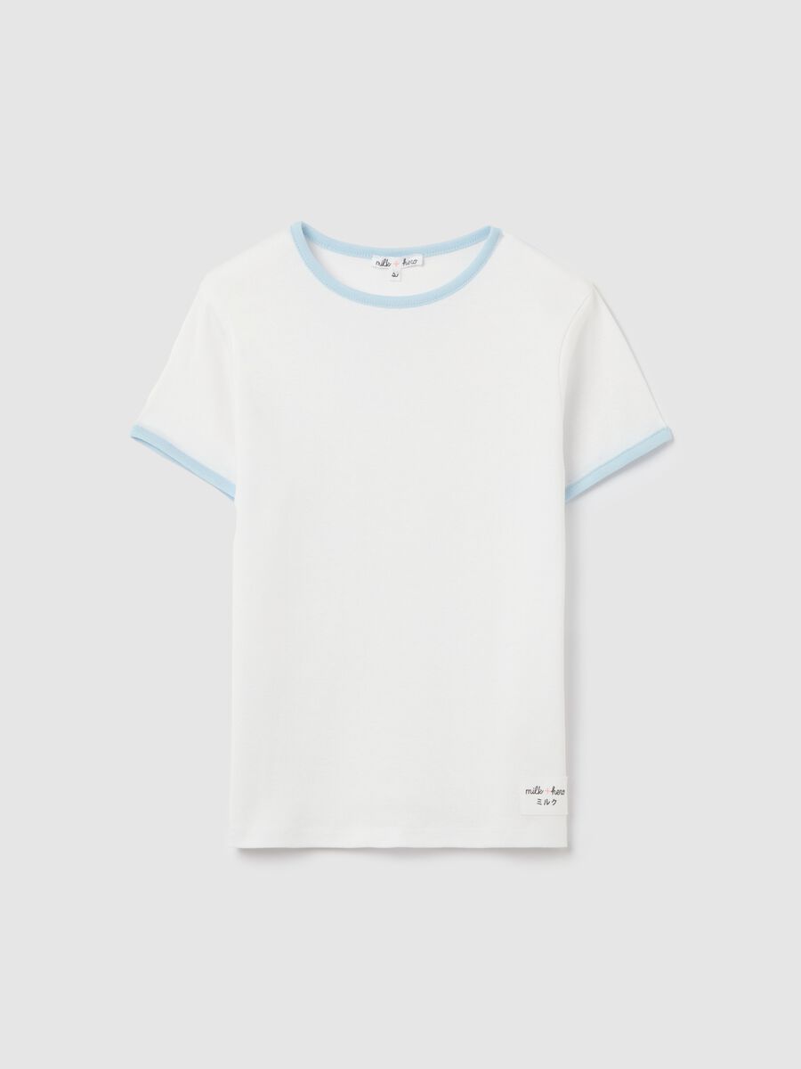 White slim-fit T-shirt in cotton_4