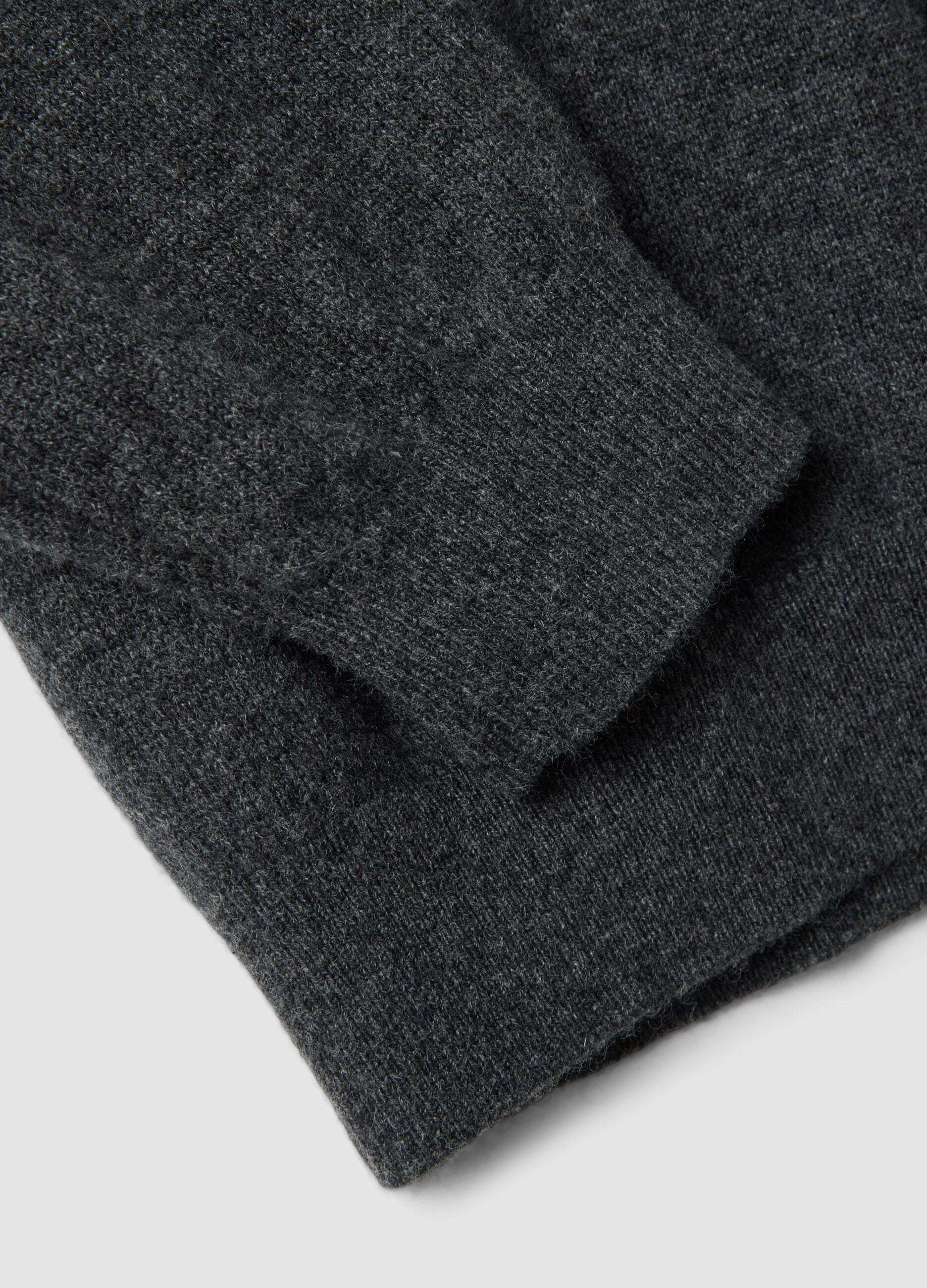 Grey pure cashmere jumper, regular fit