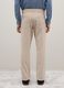 Beige regular fit stretch cotton trousers_2