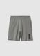 Oversize fit grey pure cotton shorts for boys_0