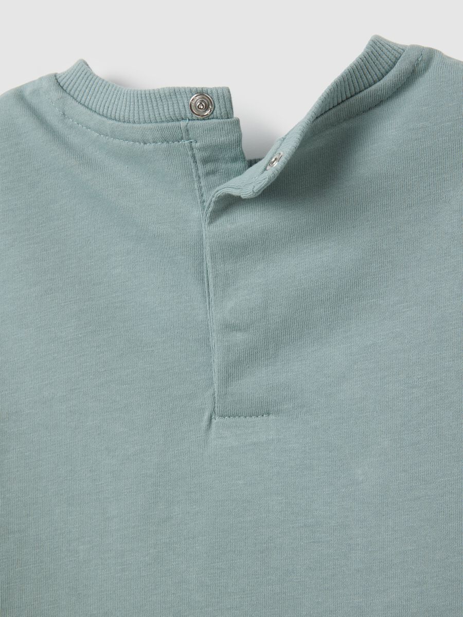 Children's green pure cotton T-shirt, regular fit_3