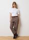 Brown balloon trousers in stretch cotton_0