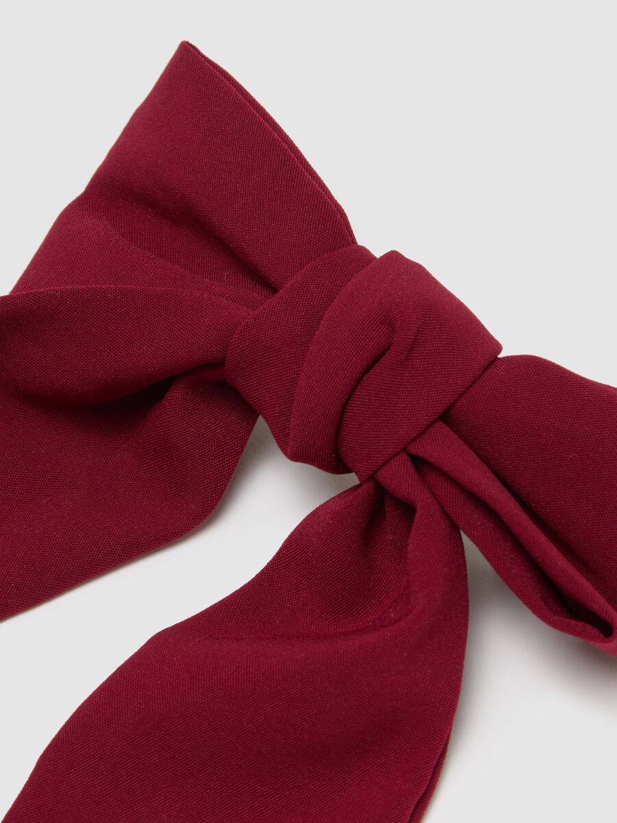 Fiocco rosso ornamentale per capelli_1