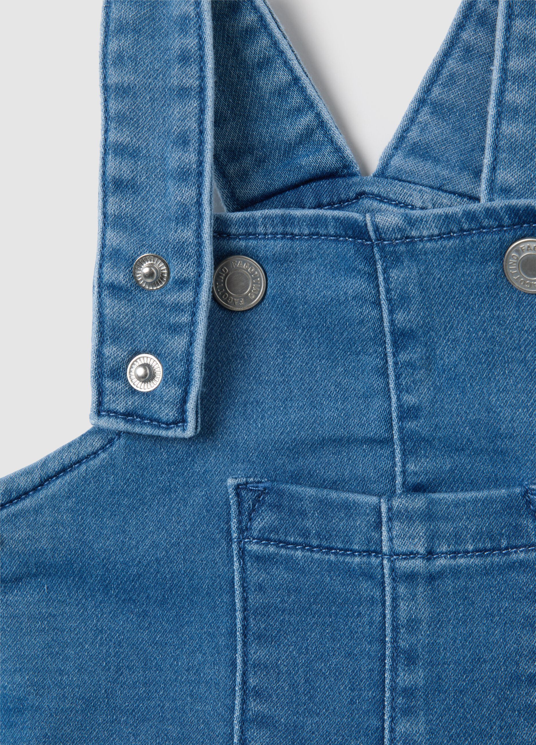 Regular Fit Baby Denim Short Dungarees
