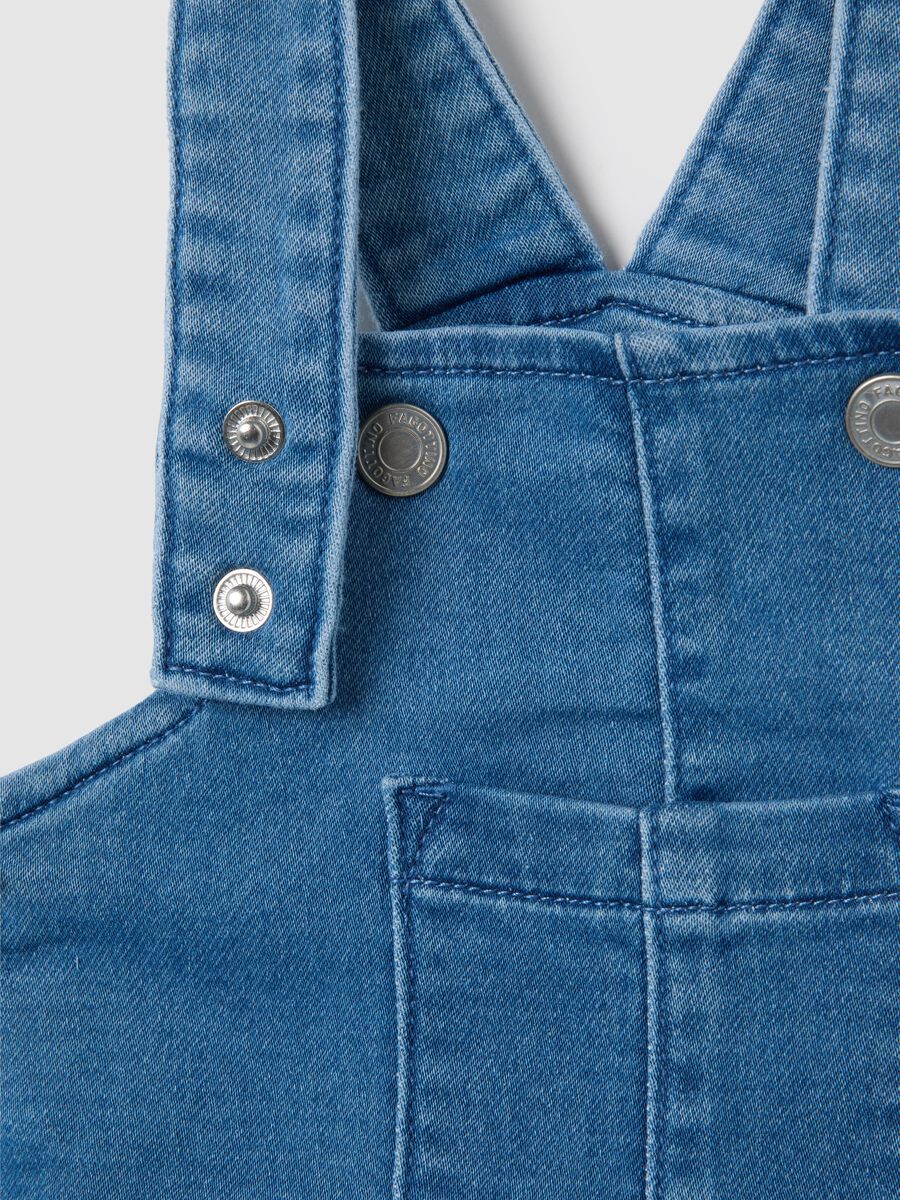 Regular Fit Baby Denim Short Dungarees_2