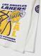 T-shirt bianca in puro cotone con stampa Lakers relaxed fit_3