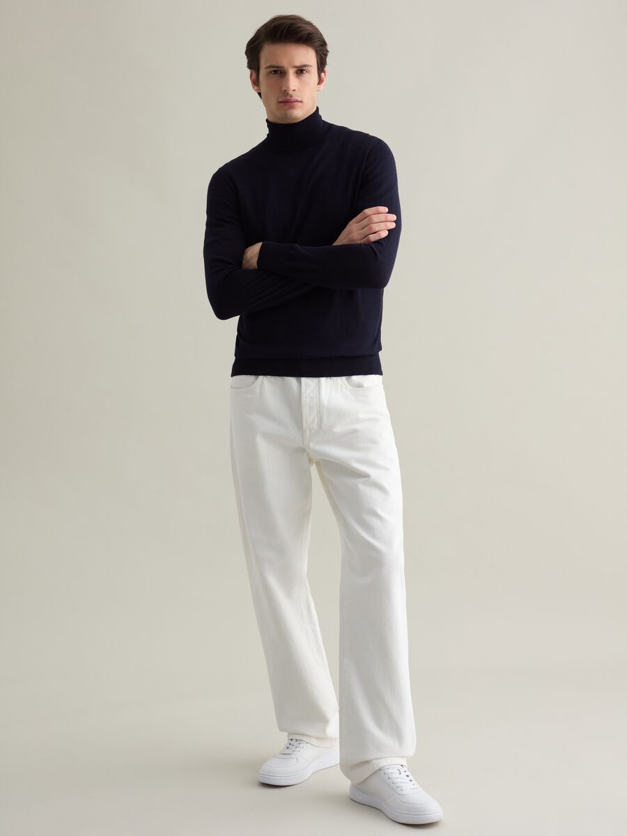 Merino wool pullover with high neck_1