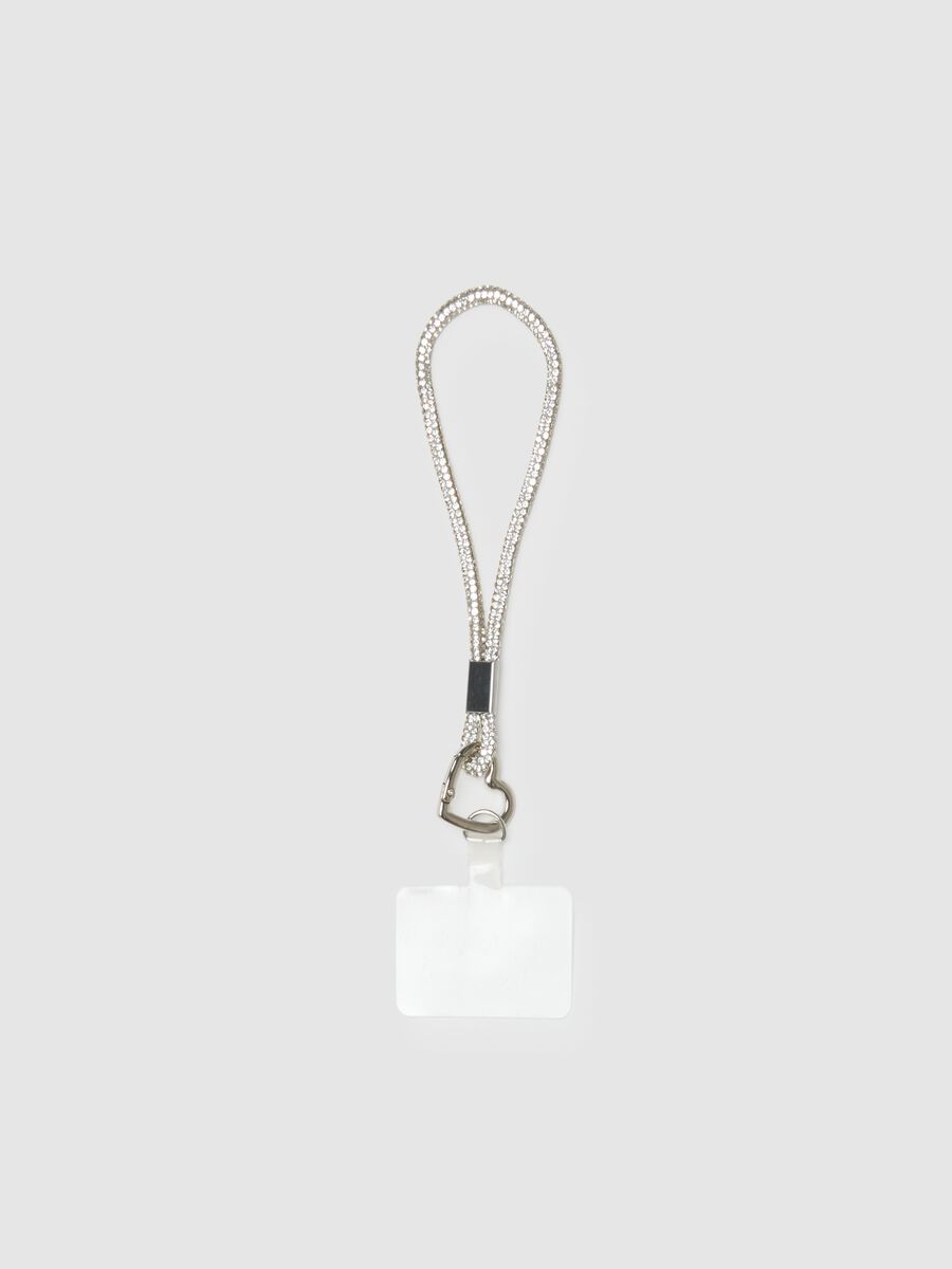 Glass Heart Design Silver Keyring_0