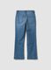 Jeans denim azzurro cropped slim fit in cotone e viscosa elasticizzato_6