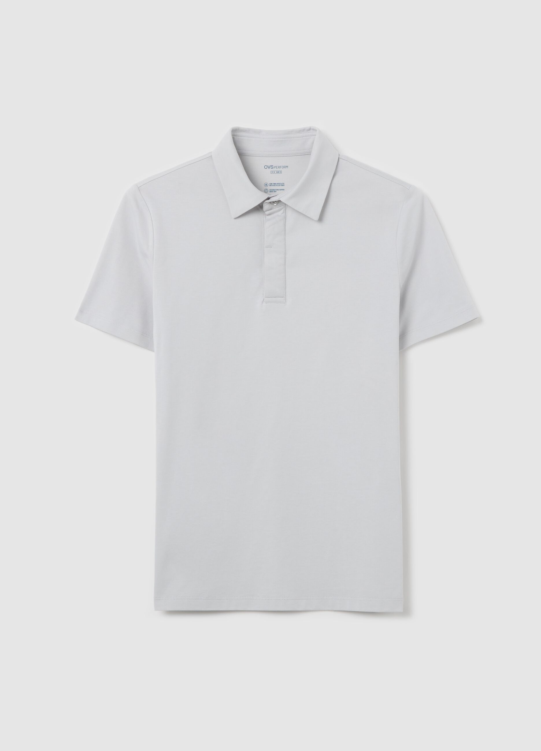 Polo grigia a maniche corte regular fit