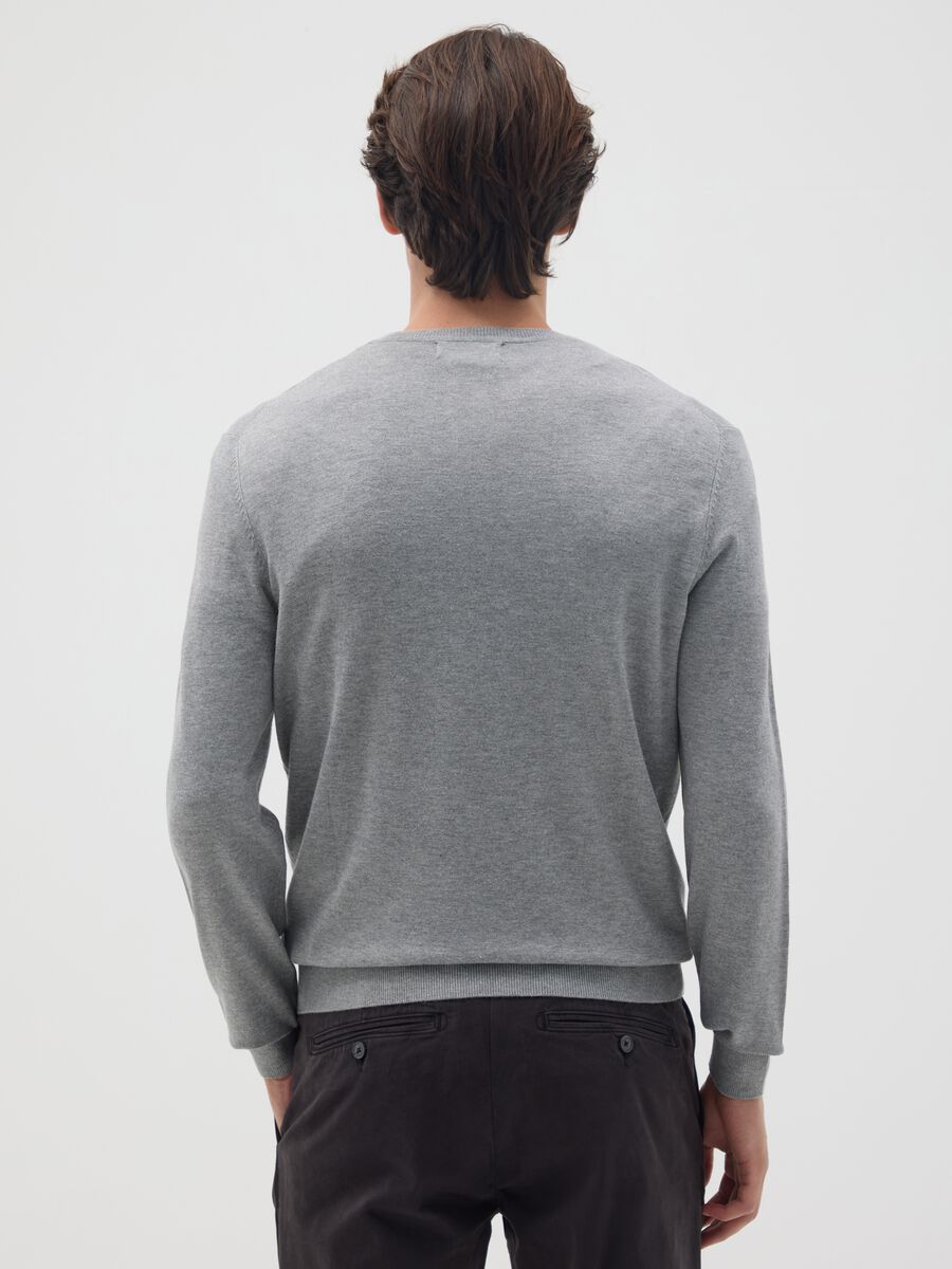 Grey viscose blend jumper regular fit_2