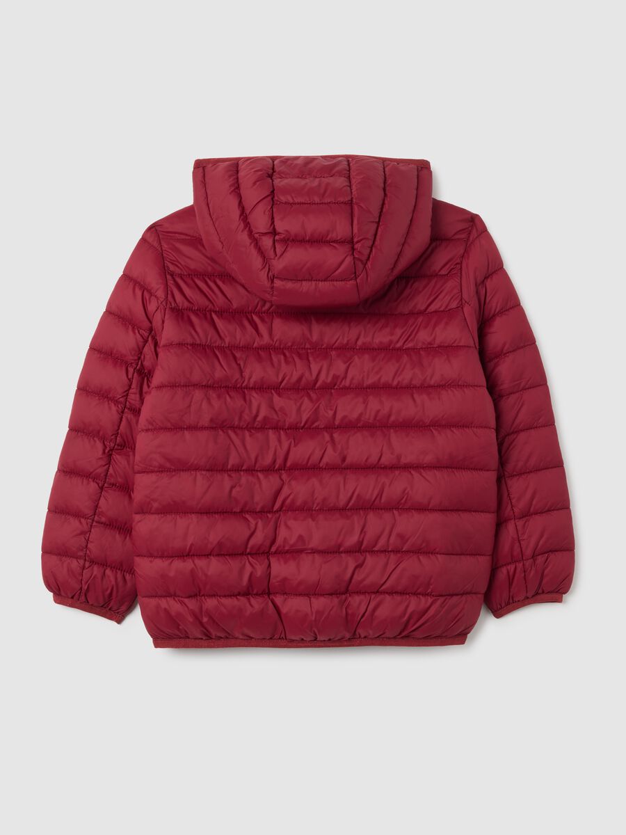 Giacca da bambino in misto rosso regular fit impermeabile_1