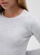 Girls' grey cotton blend long sleeve top regular fit_2