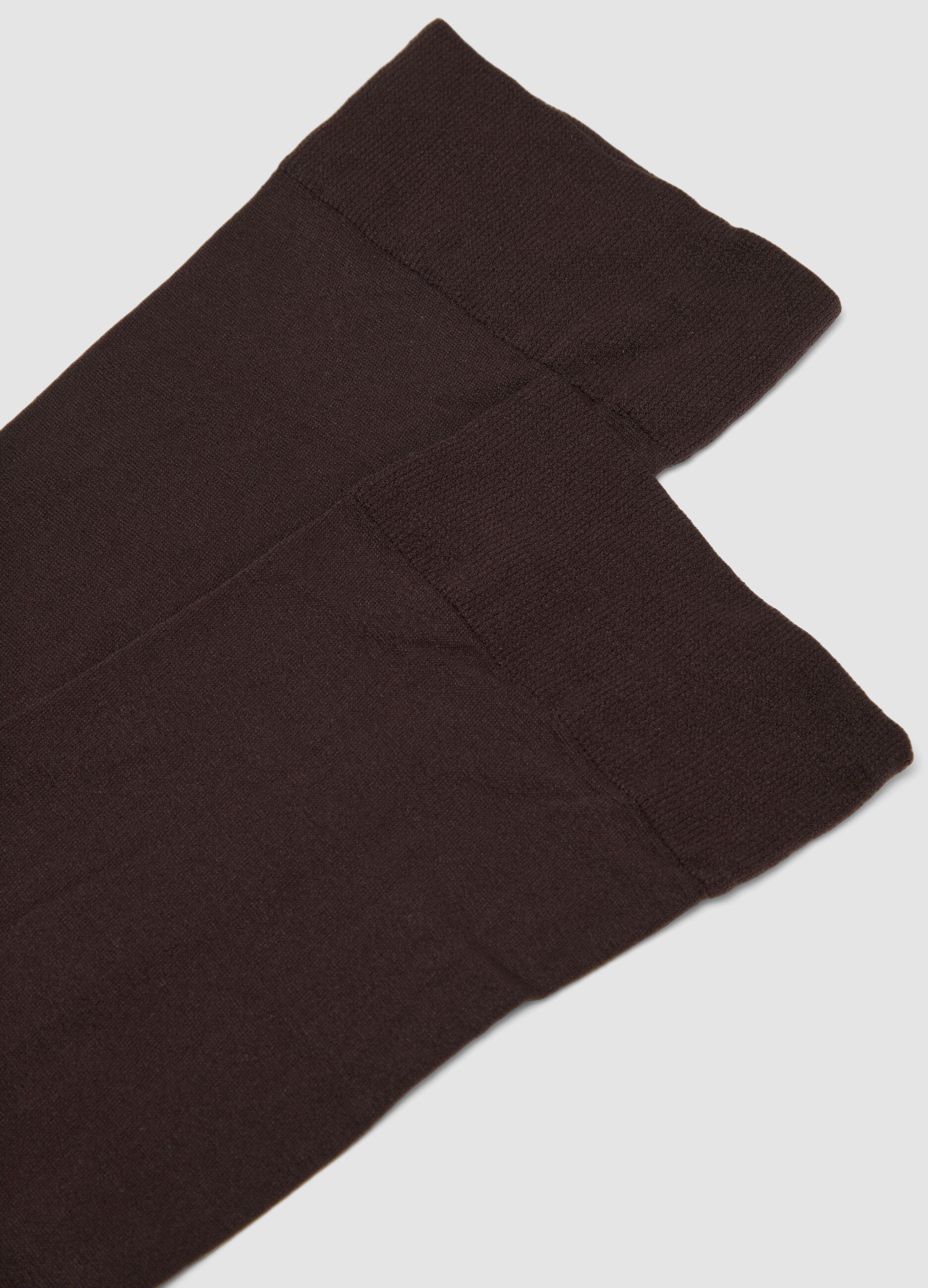 2-pack of grey and black stretch-fabric knee-high socks