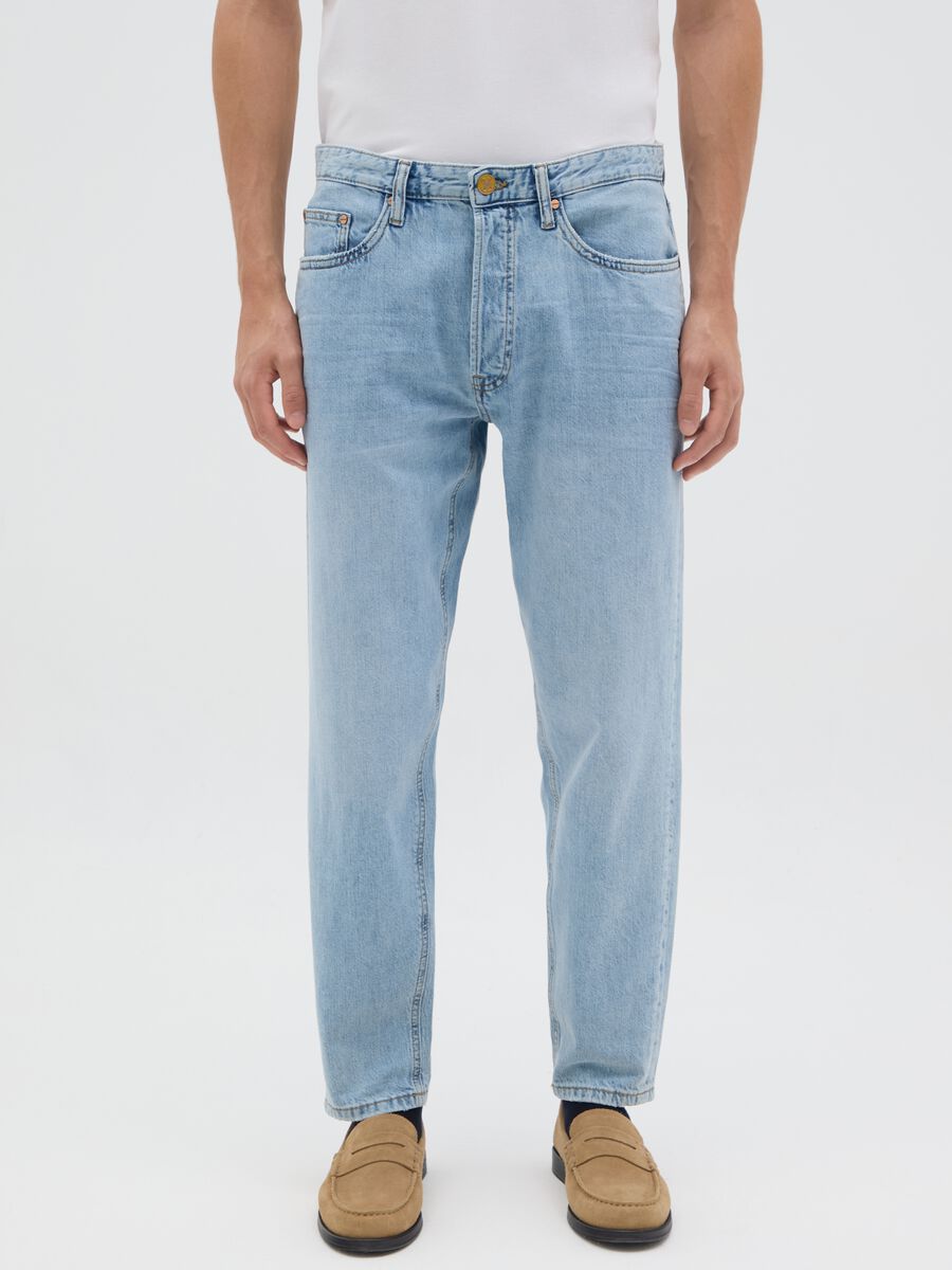 Men's Regular Fit Blue Denim Jeans_1