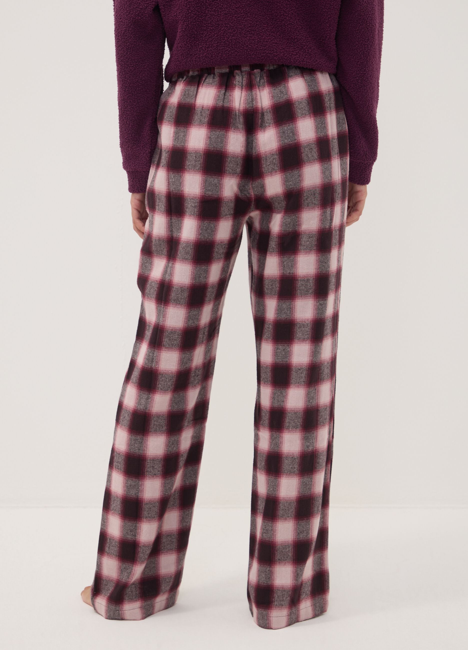 Multicolour checked organic cotton pyjama bottoms
