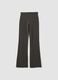 Grey flare trousers in stretch cotton_4