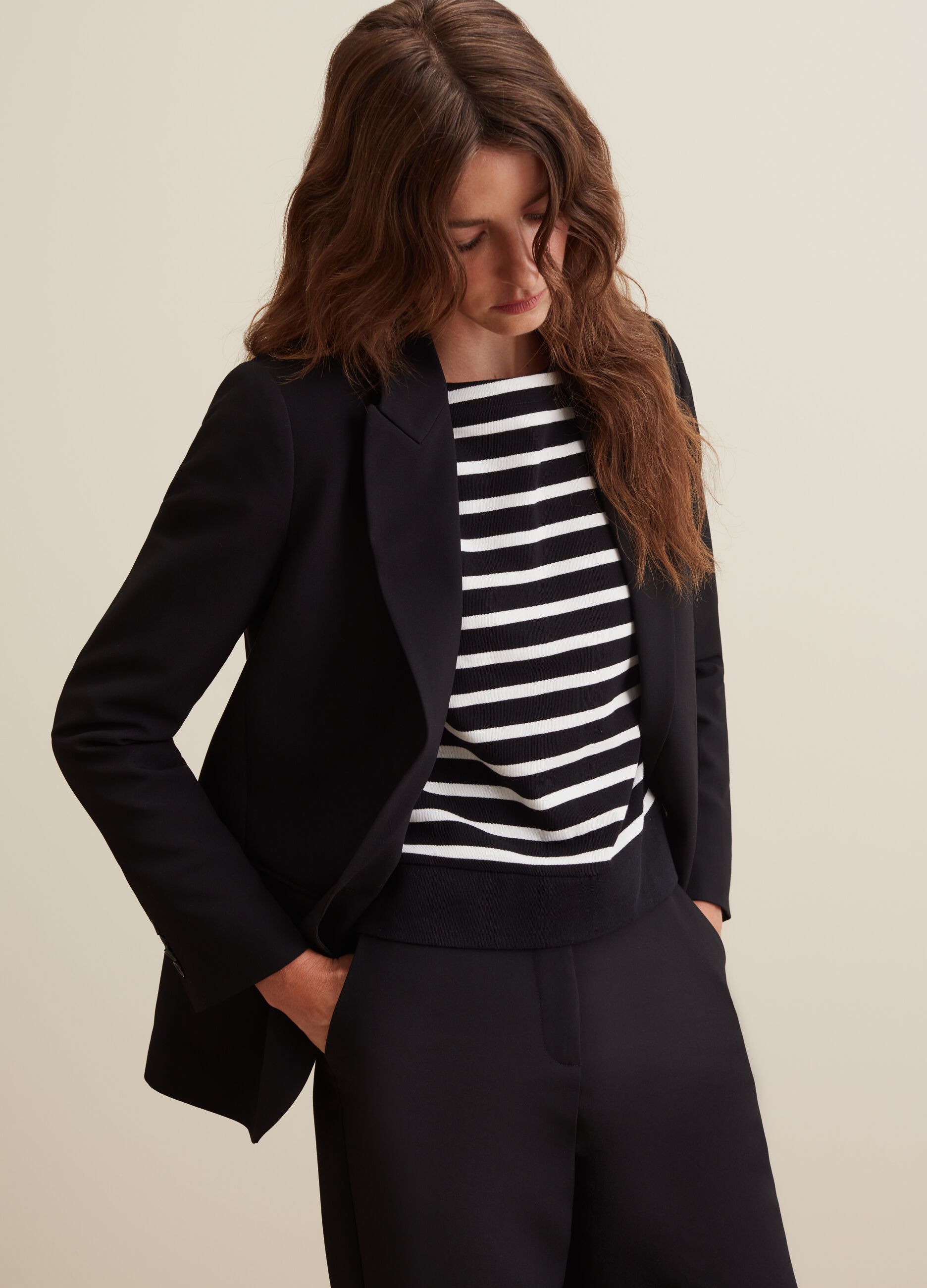 Blazer monopetto tinta unita_1