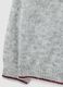 Grey jumper with round neckline and contrast trim_5