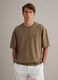 Brown short sleeve pure cotton T-shirt_1