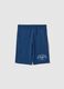 Boys' pure cotton blue shorts with New York print, regular fit_0
