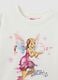 White cotton blend girl's dress, regular fit, with Winx print_2
