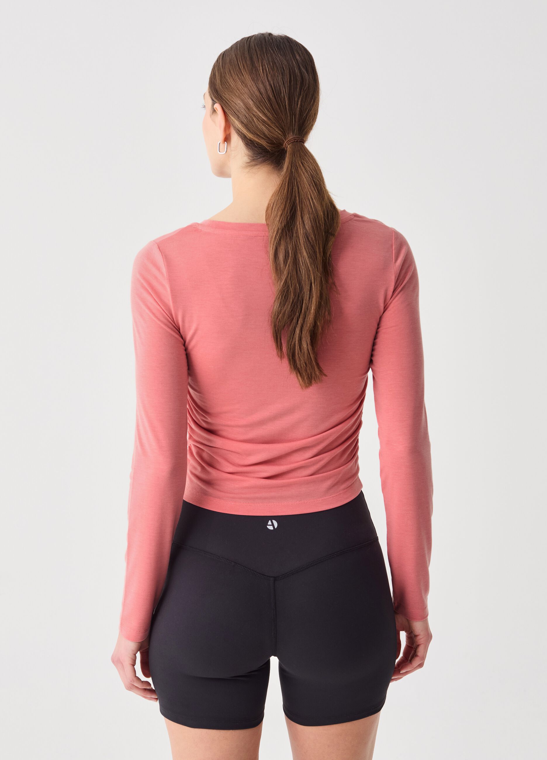 ALTAVIA STUDIO long-sleeved T-shirt in technical fabric