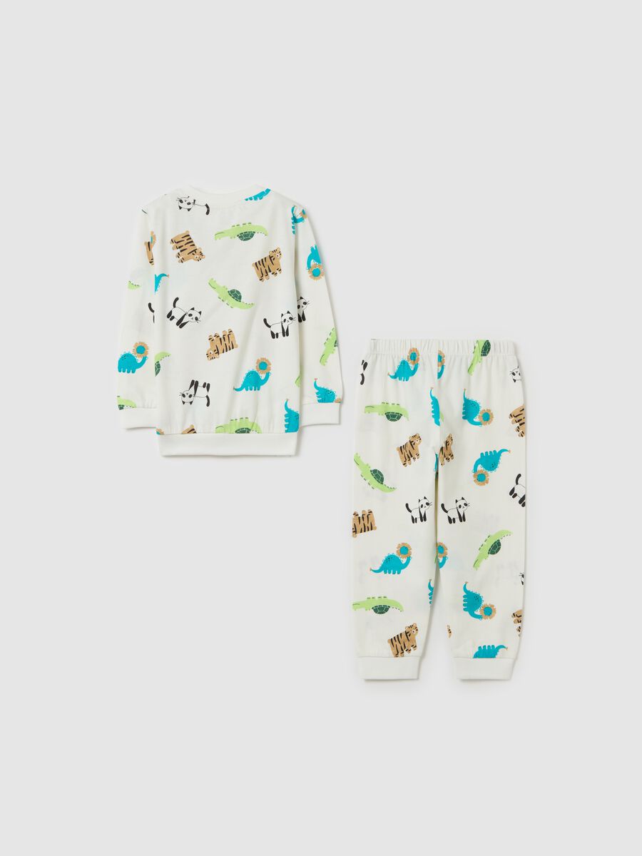 Organic cotton pyjamas with animals print_1