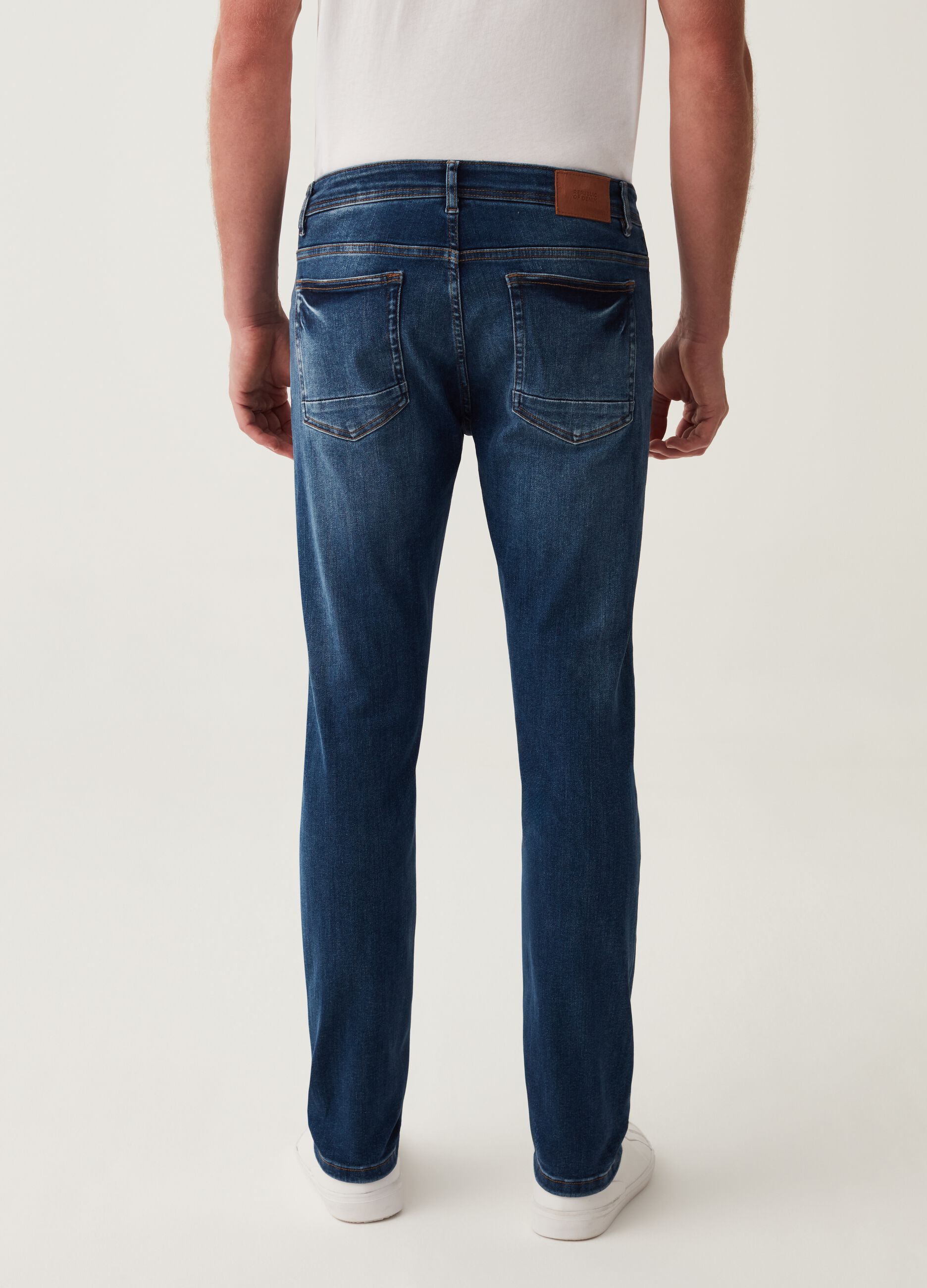 Jeans skinny fit acid wash cinque tasche_2
