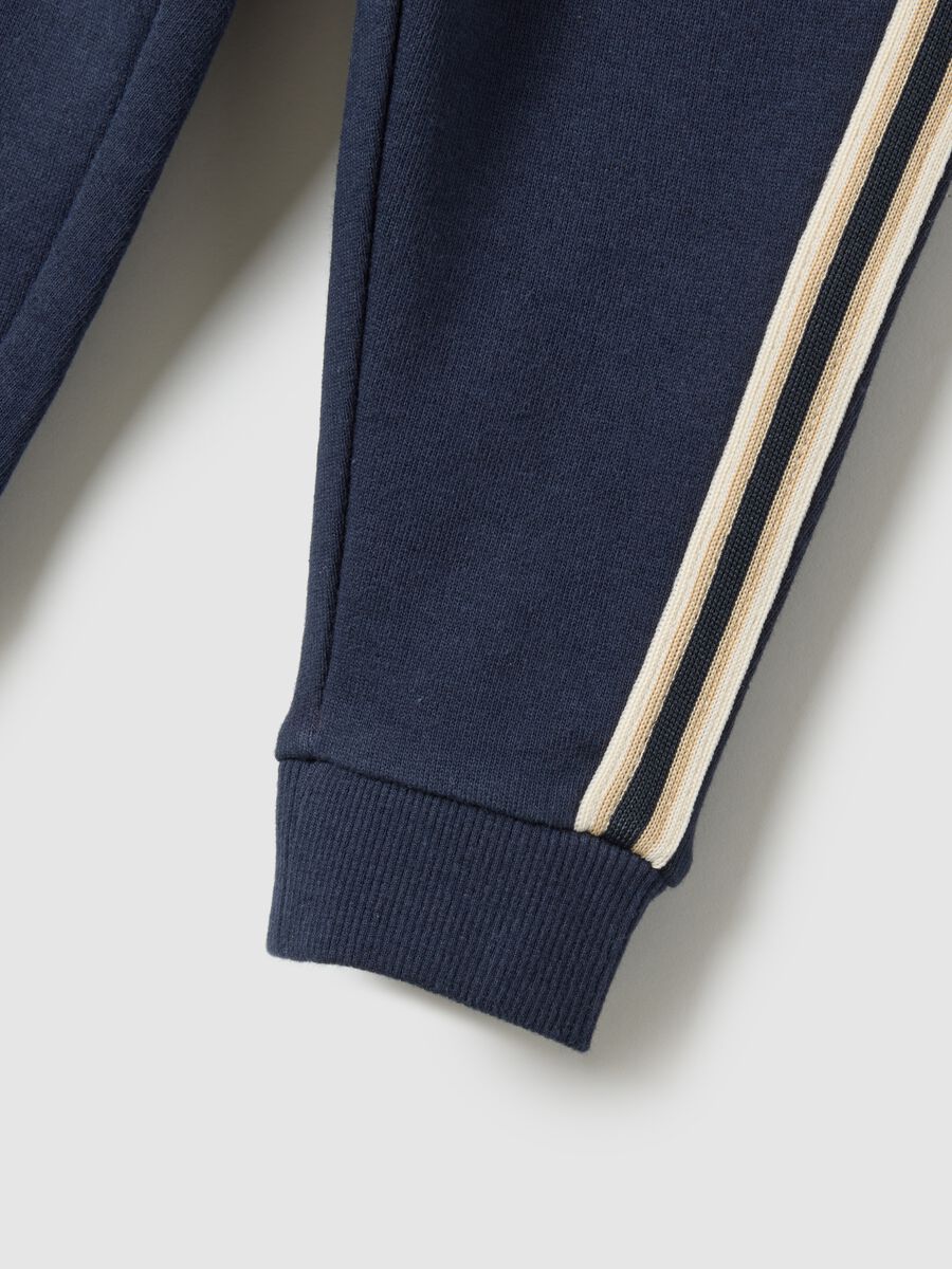 Blue pure cotton jogger trousers for baby regular fit_2