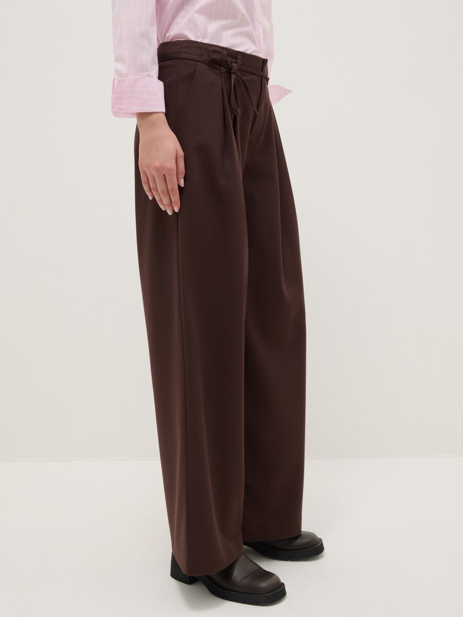 Brown Wide Leg Trousers_3