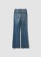 Light Blue Stretch Cotton Bootcut Jeans_1