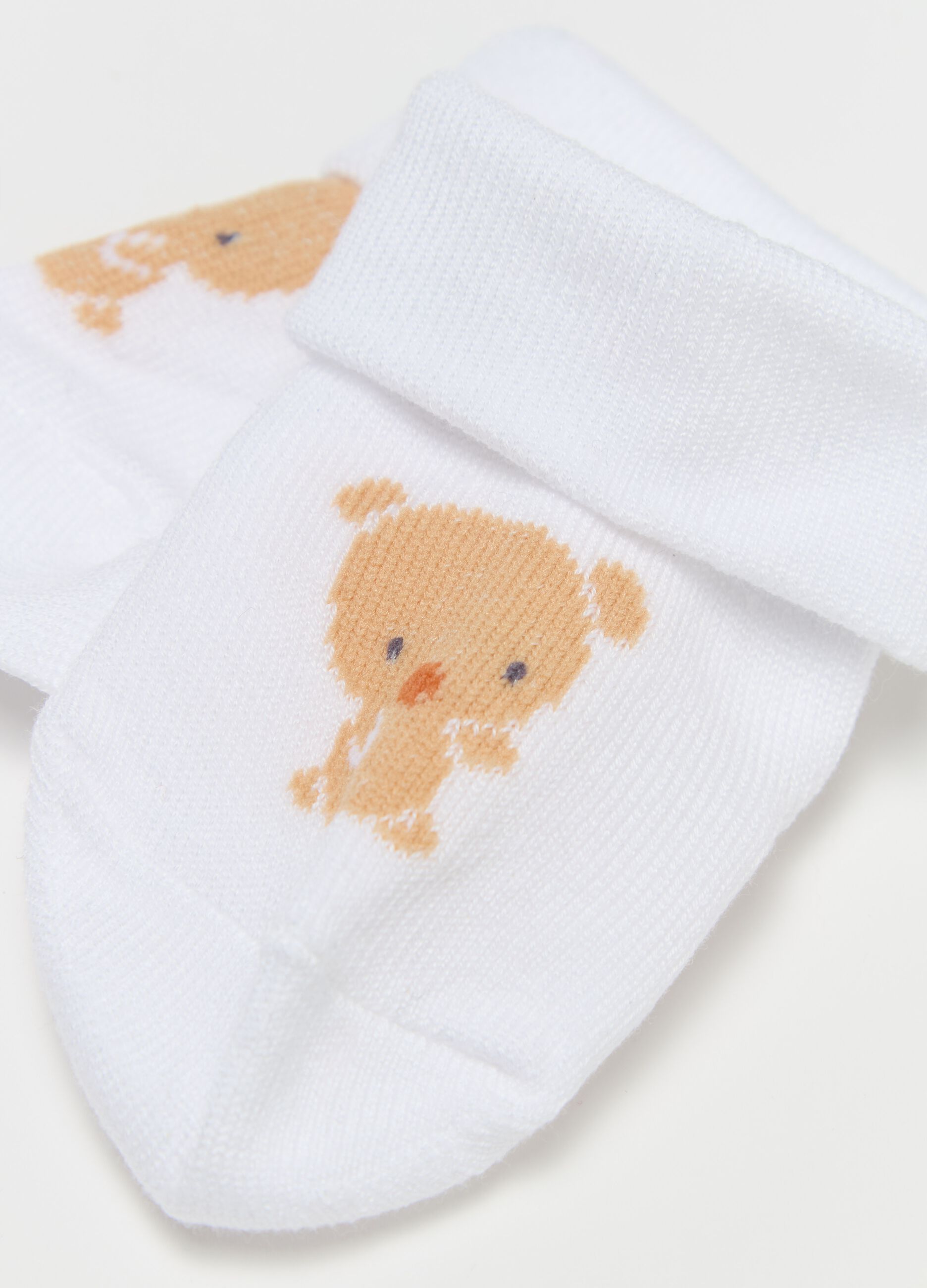 Two-pair pack short socks with animals design