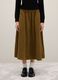 Brown wool blend long skirt regular fit_1