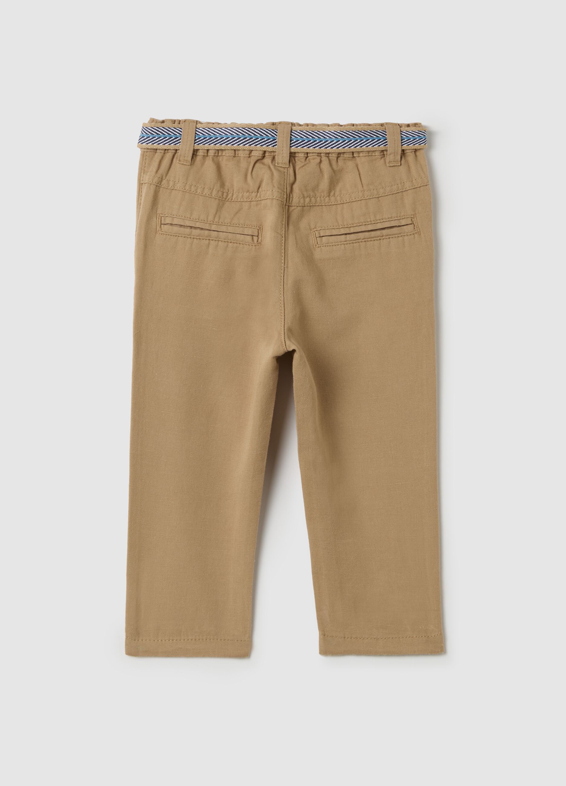 Chino trousers with belt
