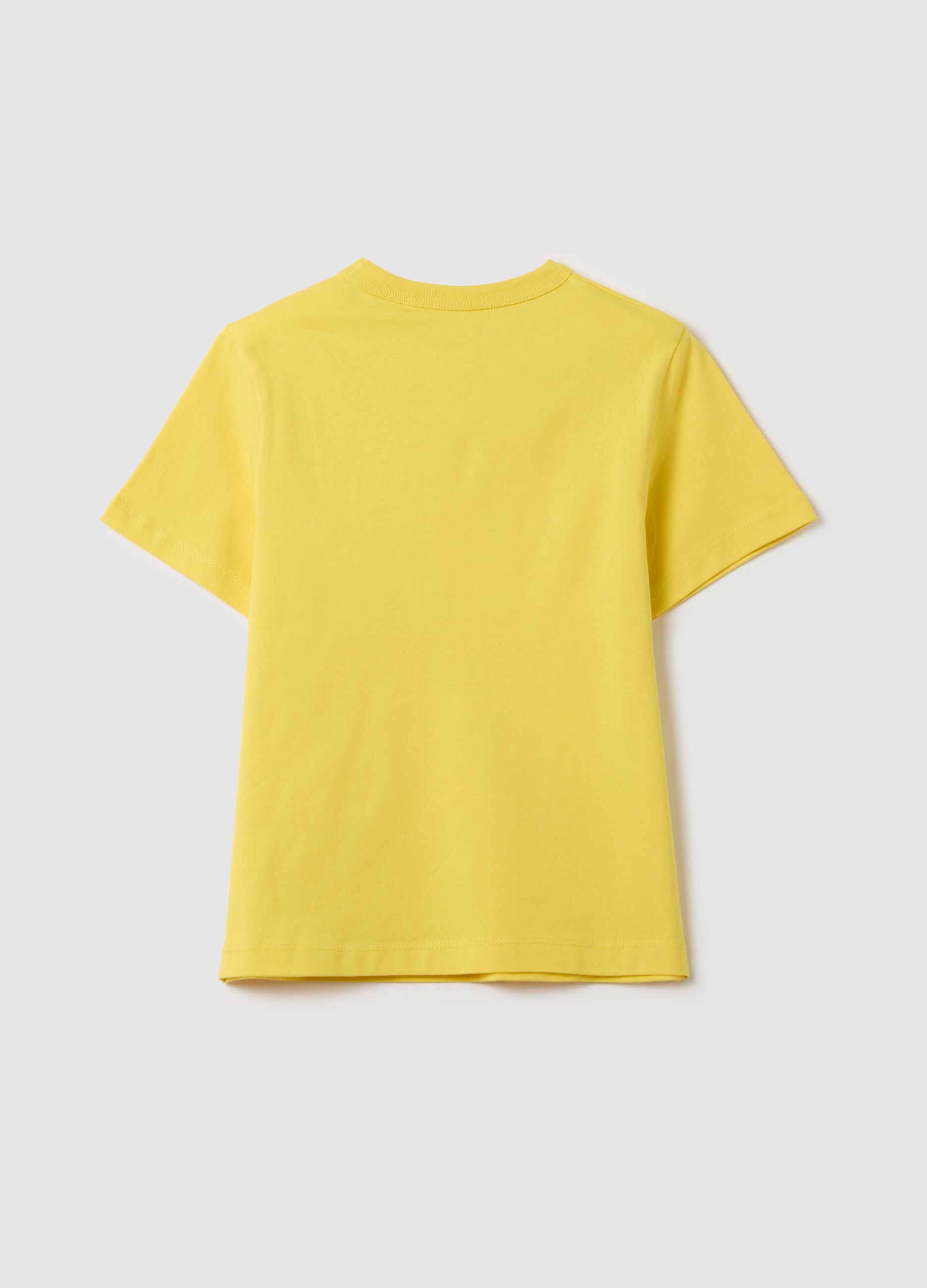 Solid colour T-shirt in organic cotton