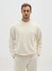 Regular fit beige pure cotton sweatshirt_1