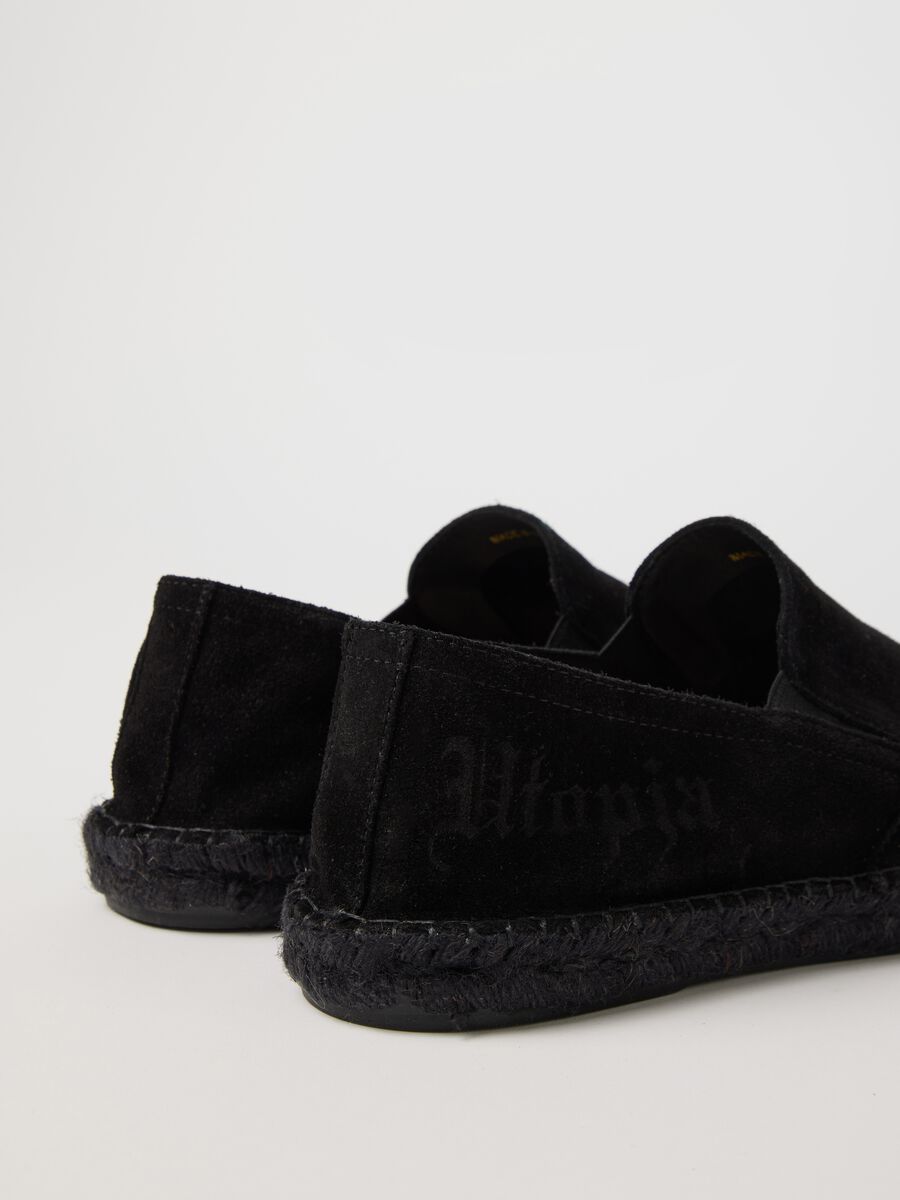 Real Suede Triple Black Espadrilles_2