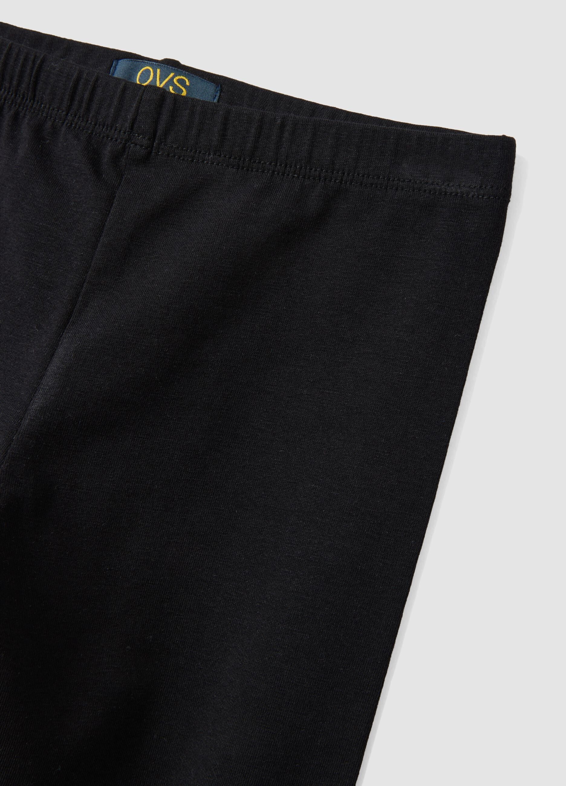 Black organic cotton shorts
