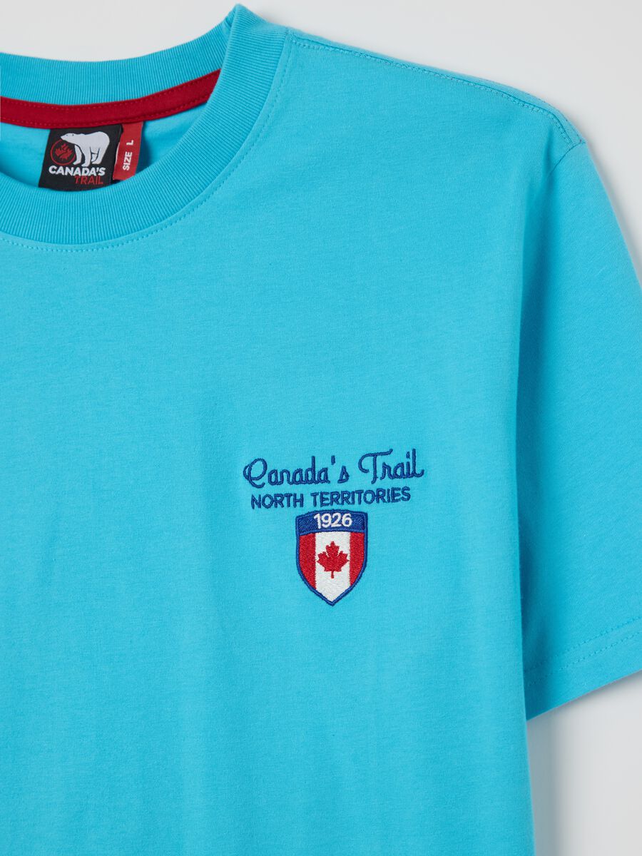 Canada's Trail turquoise T-shirt with embroidery_5