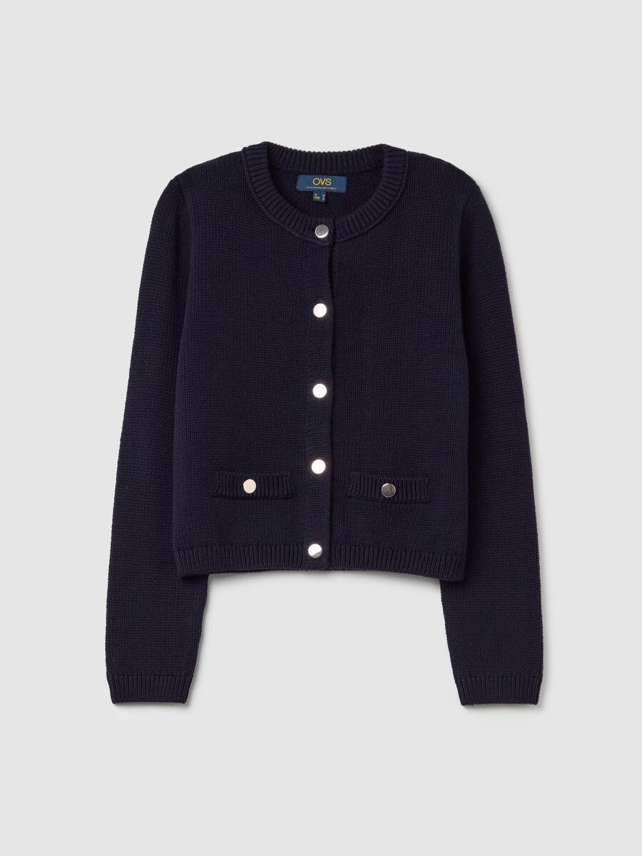 Cotton cardigan with golden buttons_4