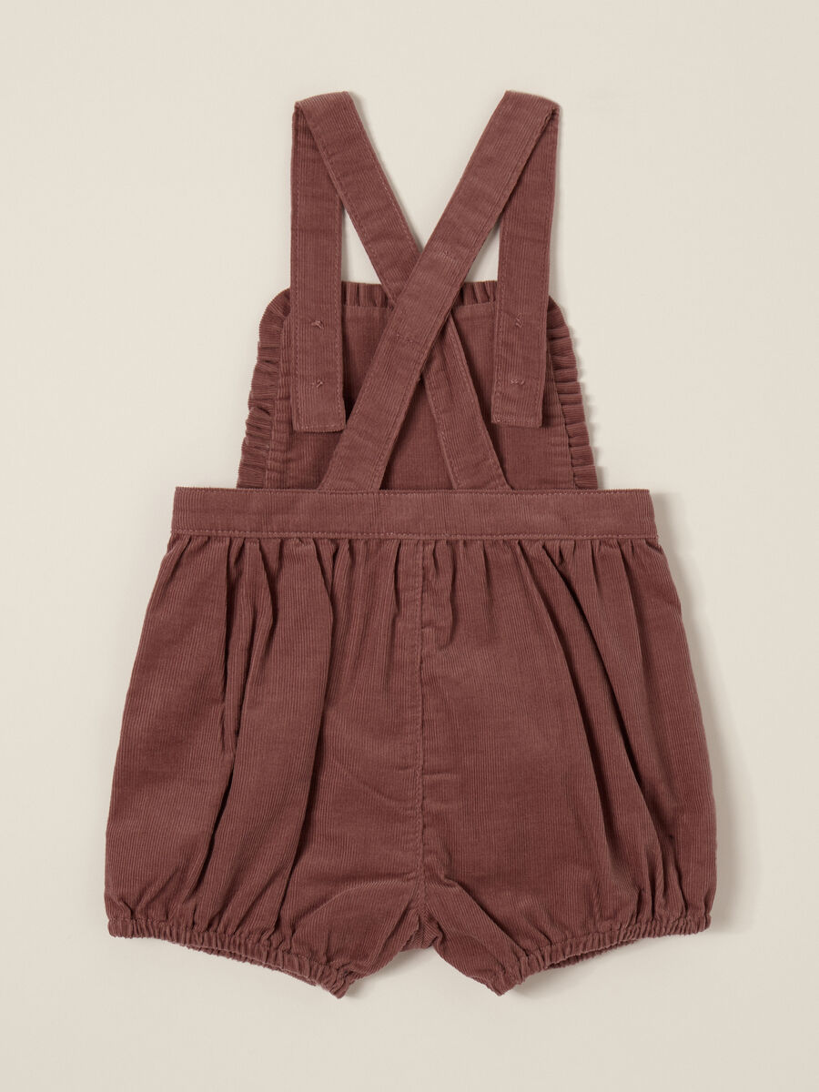 Romper marrone in cotone per neonata_1